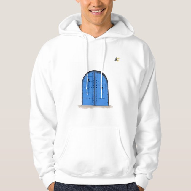 Blue Moroccan Door – Cosy Hoodie (Front)