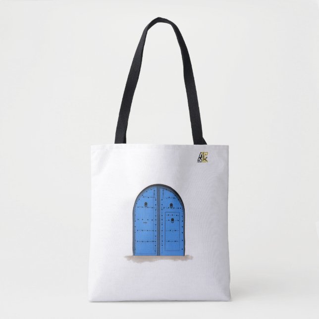 Blue Moroccan Door – Cultural Tote (Front)