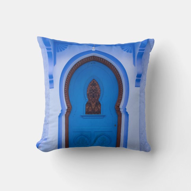 Blue Moroccan Door Cushion (Front)