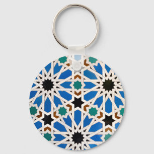 Blue Moroccan Mosaic Keychain