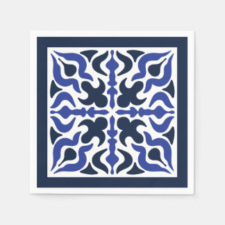 Blue Moroccan Pattern Napkin
