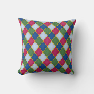 Blue Moroccan Tile Cushion