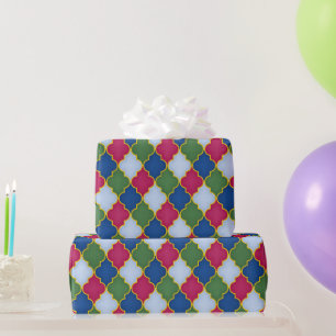 Blue Moroccan Tile Wrapping Paper