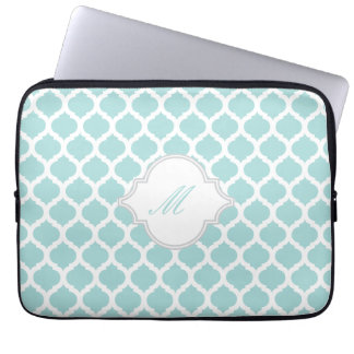Blue Moroccan with Monogram Laptop Sleeve