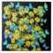 Blue Morpho Butterflies Coneflower Flowers Tile