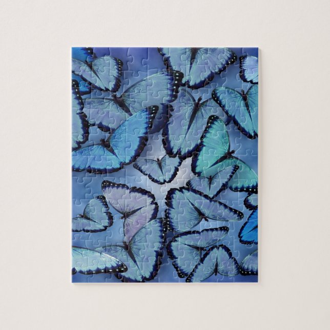 Blue Morpho Butterflies Jigsaw Puzzle (Vertical)