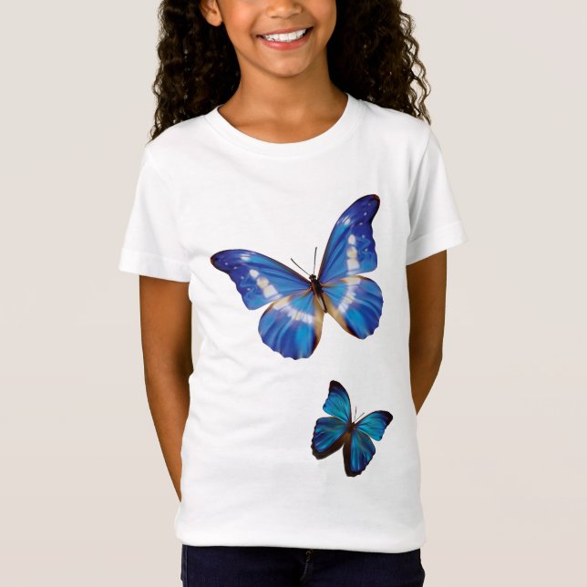 Blue Morpho Butterflies T-Shirt (Front)