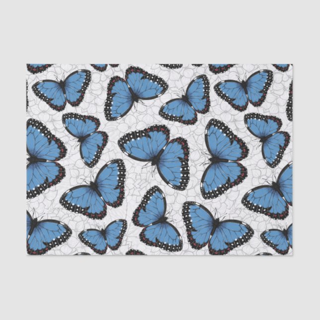 Blue morpho butterflies tissue paper (Front)