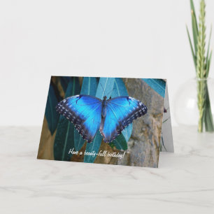 Blue Morpho butterfly birthday Card