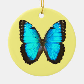 Blue Morpho Butterfly Ceramic Tree Decoration