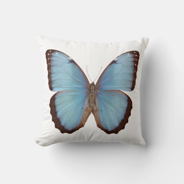 Blue Morpho Butterfly Cushion (Front)