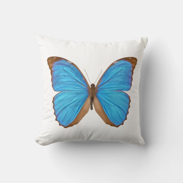 Blue Morpho Butterfly Cushion (Front)