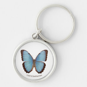 Blue Morpho Butterfly Key Ring
