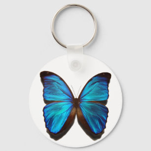 Blue Morpho Butterfly Key Ring