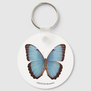 Blue Morpho Butterfly Key Ring