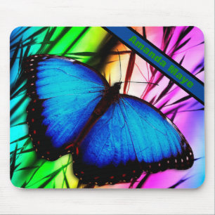 Blue Morpho Butterfly Mouse Mat