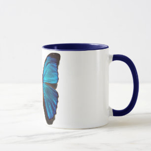 Blue morpho butterfly mug