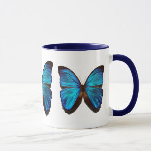Blue morpho butterfly mug