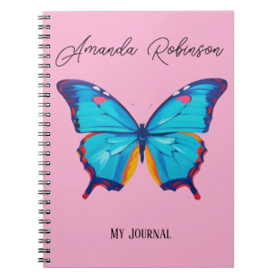 Blue morpho butterfly painting (PERSONALIZE) Notebook