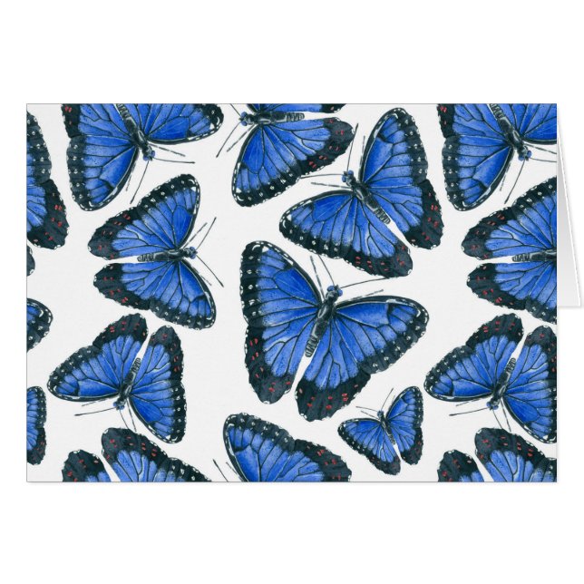 Blue morpho butterfly pattern design (Front Horizontal)
