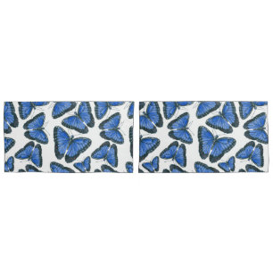 Blue morpho butterfly pattern design pillowcase