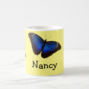 Blue Morpho Butterfly personalised Coffee Mug