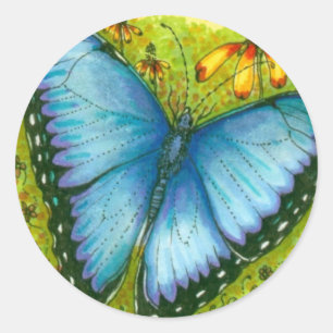 Blue Morpho Butterfly Stickers
