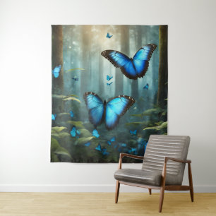 Blue Morpho Butterfly Tapestry