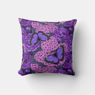 Blue morpho garden 2 cushion