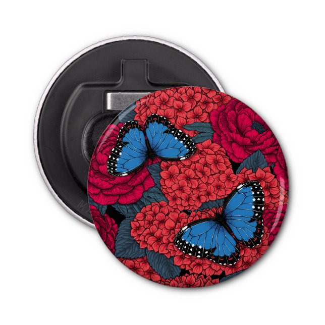 Blue morpho garden bottle opener (Front)