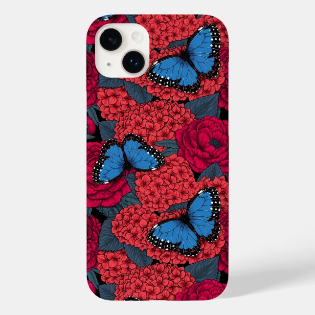 Blue morpho garden Case-Mate iPhone case (Back)