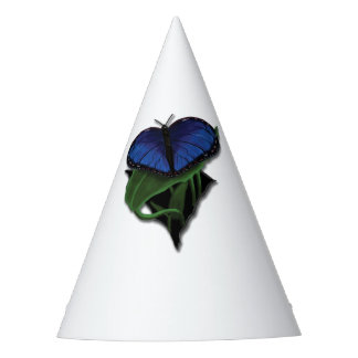 Blue Morpho Heart Butterfly Party Hat