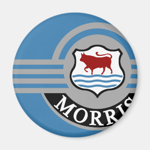 Blue Morris Minor Fridge Magnet