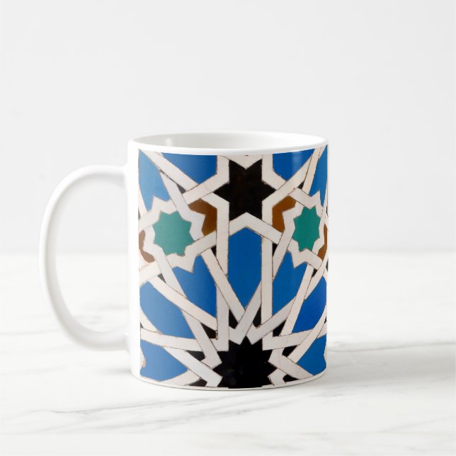 Blue Morrocan Mosaic Mug (Left)