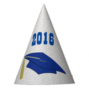 Blue Mortarboard Graduation Party Hat