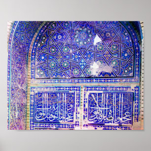 Blue Mosaic - 1911 Vintage Colour Photo Poster