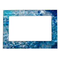 Blue Mosaic - Abstract Blue Silver Bubbles