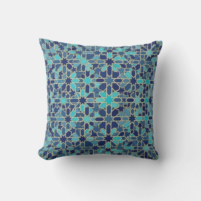 blue mosaic cushion (Front)