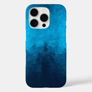 Blue Mosaic Geometric Pattern iPhone 16 Pro Case