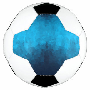 Blue Mosaic Geometric Pattern Football