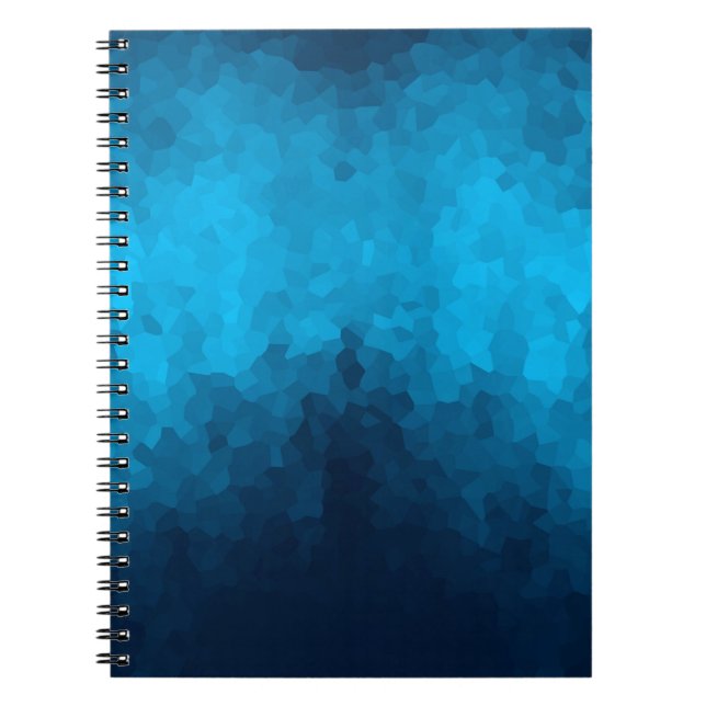 Blue Mosaic Geometric Pattern Notebook (Front)