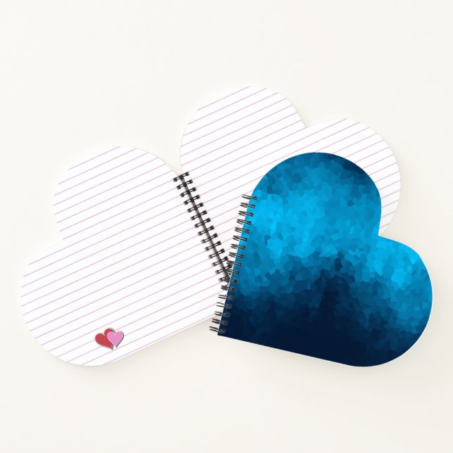 Blue Mosaic Geometric Pattern Notebook (Inside)