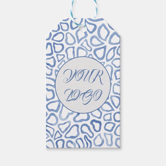 Blue Mosaic Gift Tags (Front)