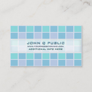 Blue Mosaic Grid Business Card