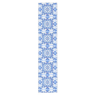 Blue Mosaic Italian baroque art Short Table Runner