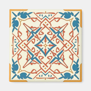 blue mosaic magnet