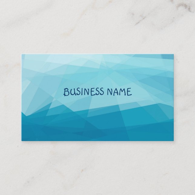 Blue Mosaic Modern Geometric Business Card (Front)