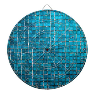 Blue mosaic pattern dartboard