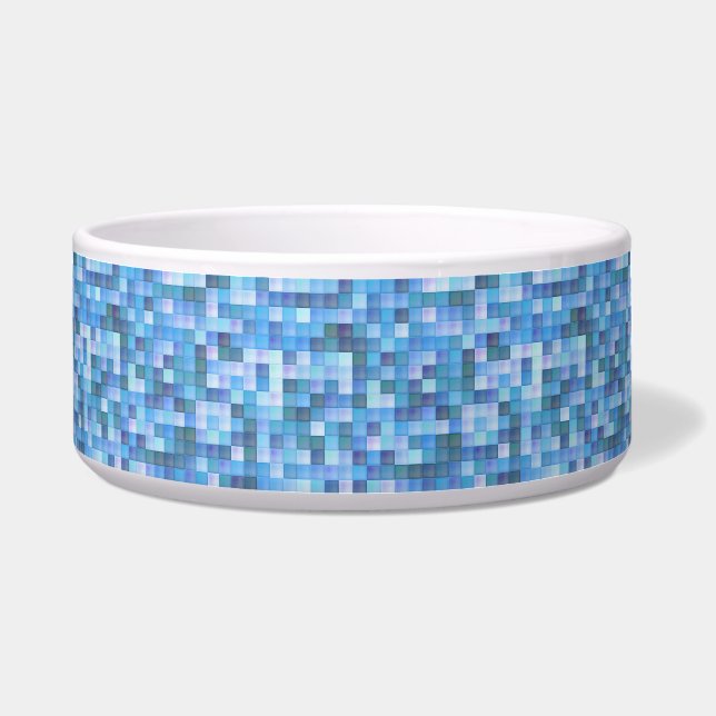 Blue Mosaic Pet Bowl (Front)