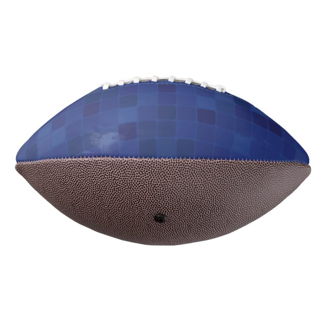 Blue mosaic pixel pattern american football (Rotated 270)